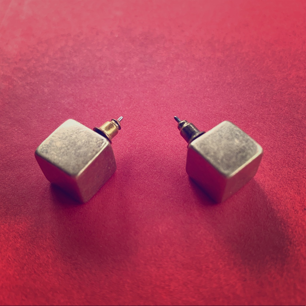 Gold Cube Studs